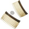 Native American Sterling Hair Combs Set of Two Hammered Silver