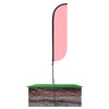 LookOurWay Feather Flag Set, 5 ft Advertising Flag with Poles