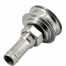Boat Fuel Tank Vent Through Hull for 5/8" Hose, Stainless Steel 316 Marine Fuel Gas Tank Vent Through Hull with Mounting Gasket Hardware (Type: Through)
