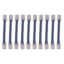 10pcs LED Strip Light Connector Kit 4Pin 10mm Quick Connection Strong Compatibility LED Strip Accessories