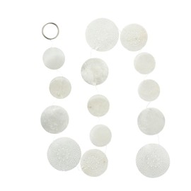 Boltze Capiz Decorative Garland Hanging White – 1 Piece, Length 120 cm Window Decoration Boho Mother of Pearl Discs Shell Chain for Hanging Boltze Home Wind Chimes Wall Decoration Bathroom