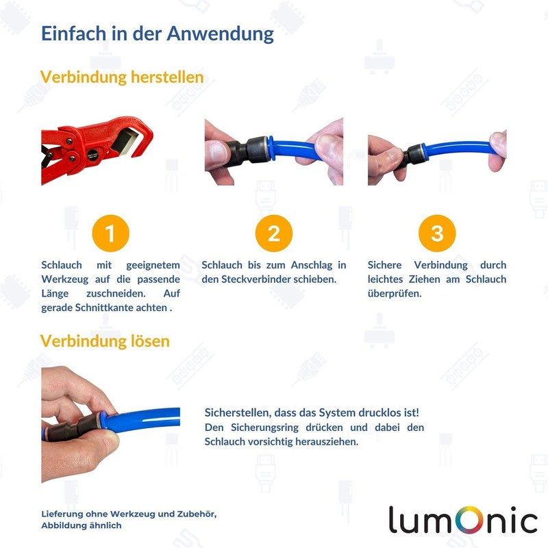 Lumonic I PU Hose Throttle Check Valve with Connector I