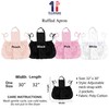TEEAMORE Custom Ruffle Apron Your Name With Floral Frame Kitchen
