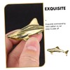 CORHAD Brass Shark Adornment Compact Desktop Decor Sturdy and Sturdy