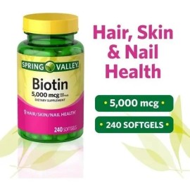 Biotina Premium Piel Cabello Uñas 5,000mcg 240 Caps