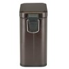 mDesign 1.3 Gallon Rectangular Slim Profile Steel Step Trash Can