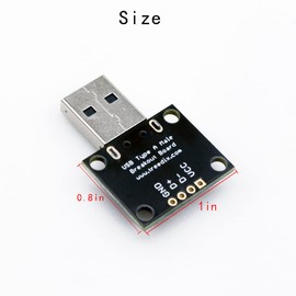 Treedix 4PCS USB Type A Male Breakout board USB to DIP Adapter Board 4pin 2.54mm Pitch for DIY USB Power Supply Breadboard