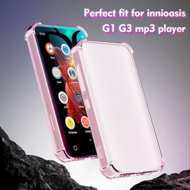 Aippdo Case for innioasis G1 G3 Mp3 Player,TPU Clear Cover for Mp3 Player Anti-Scratch Shock Absorption 4.0 inch Case Crystal Clear.
