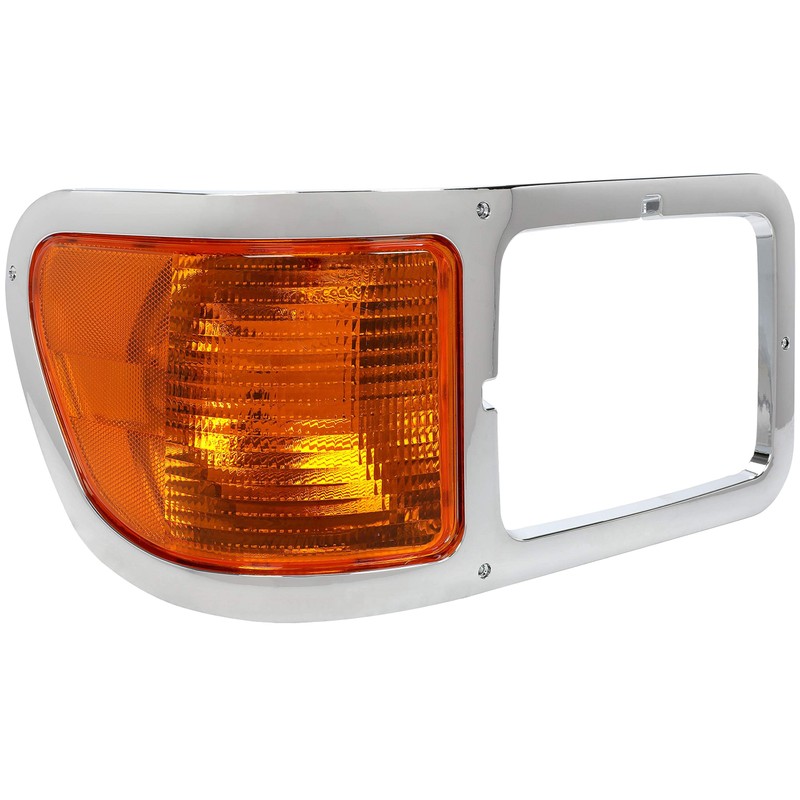 HECASA Right Headlight Bezel Trim+Corner Signal Lights Lens Compatible with