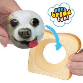 ORB Curiosities Pure Bread Pets Jumbo Squishies – Lento levantamiento de cara y rebanada de pan – Juguetes súper suaves y esponjosos para jugar y aliviar el estrés – Divertidos juguetes sensoriales