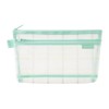 Midori 41850006 Pen Pouch, Mesh, Checkered Pattern, Green