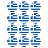 Pack of 12 Stickers Greece Round 4 cm Greece Flag