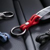 BETTERHUMZ Alcantara Leather Keychain,Carbon Fiber Car Key Case Chain,Car Fob