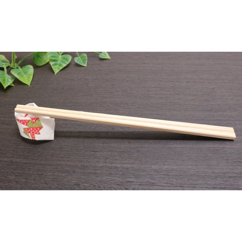 吉井 商事 "Commercial" 割ri箸 桧 元禄 Orange Chopsticks Bag 3-Pack,