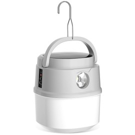 UCGG Solar Camping Lantern, Rechargeable LED Camping Lantern, 4 Light Modes One-Button Switching, Standby Charging Bank, Waterproof, for Hurricane Emergency, Outdoor, Hiking, Home and Car