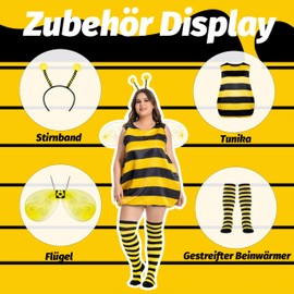 Bee Costume Adult Bee Costume Women's Large Sizes 54 56 Carnival Costumes Fancy Dress Costume Women