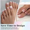 Pack of 120 False Toenails Kit, Gradient Toenails for Sticking,