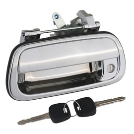 Tailgate Handle Liftgate Latch Handle with Key Lock Cylinder Chrome Compatible with 2000-2006 Toyota Tundra Replaces 69090-0C010 69090-0C030-C0 80866