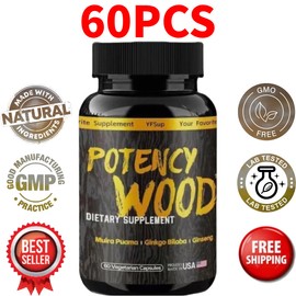 Potency Wood Capsules-Dietary Supplement-Mulra Purama-Ginkgo Biloba-Ginseng