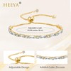 HEEYA Gold Tennis Bracelets for Women, Sterling Silver Bracelet, Silver