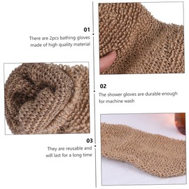 Zerodeko 2sets Exfoliating Mitts Bath Gloves Soft and Comfortable Shower Gloves Exfoliating Function for Neck Shoulders 2pcs*2
