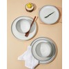 Pokini Santorini Mist Terracotta Reactive Glaze Plates and Bowls Sets,