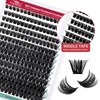 FADVAN Cluster Eyelash Extensions 280 Pieces Curl D Eyelashes Individual
