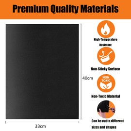 BBQ Grill Mat Set of 4,Non-Stick Reusable,Washable, Barbecue Grill & Baking Mats for Baking on Gas, Charcoal, Oven and Electric Grills, 40x33CM