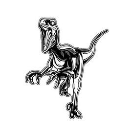 WickedGoodz Raptor Decal - Dinosaur Bumper Sticker - Perfect for Laptops Tumblers Windows Cars Trucks Walls