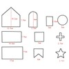 Gracelaza 10 Pieces Christmas Gingerbread House Cookie Cutters Set -