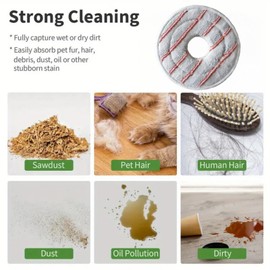 Round Microfibre Mop Pads,Mop Pads Replacement for Clean Spin Mop Head Refills,Mop Heads Replacement Cleaning,Washable Head Replacement Microfiber for Cleaning Floor,Mop Replacement Pads(Red)