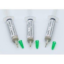 TechDiamondTools Kit of 3 Diamond Polishing Compound Polishing Paste USA Made 3000 5000 14000 Grit for Marble Glass Metal Rock Jewelry Resin Silver Gemstone with 10% of Diamond Powder