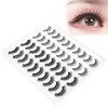Pestañas Postizas 3D Faux Mink, Juego de 20 Pares Largas
