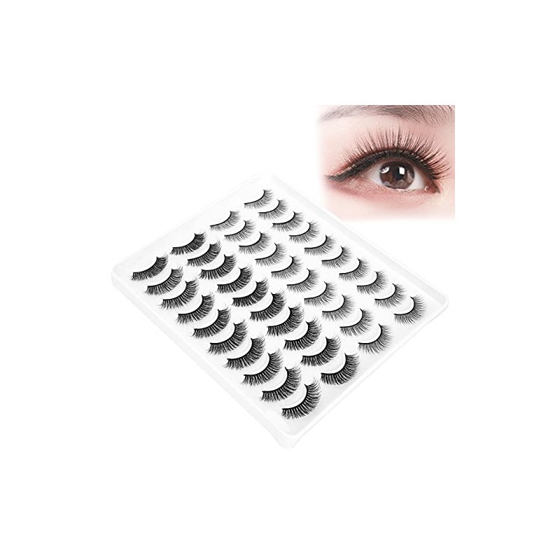 Pestañas Postizas 3D Faux Mink, Juego de 20 Pares Largas