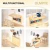 OLMPYE Wall Mounted Folding Table,Wooden Mounted Desk with Iron Bracket,Wall