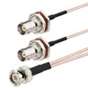 BNC Splitter Cable 1 Male to 2 Female RG316 15CM