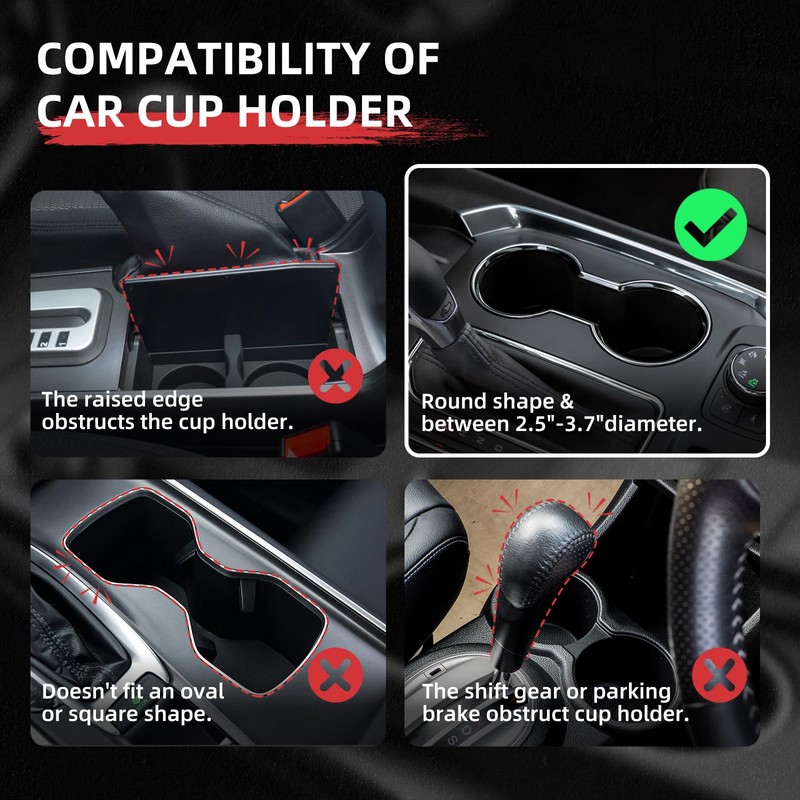 DYLEN Cup Holder Expander for Cars, Car Cup Holder Expander