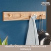 Keypak Wooden Coat Hooks –Pine Wall-Mounted Coat Rack – 46
