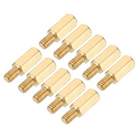 YOKIVE Pack of 50 Brass Hexagonal Thread Spacers with Internal and External Thread, Repair Motherboards Ideal for Electronics Industries (M4 12 + 6 mm)