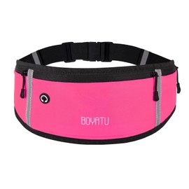 Running Belt Waist Fanny Pack: Waterproof Phone Holder Workout Pouch for Walking Jogging Rose