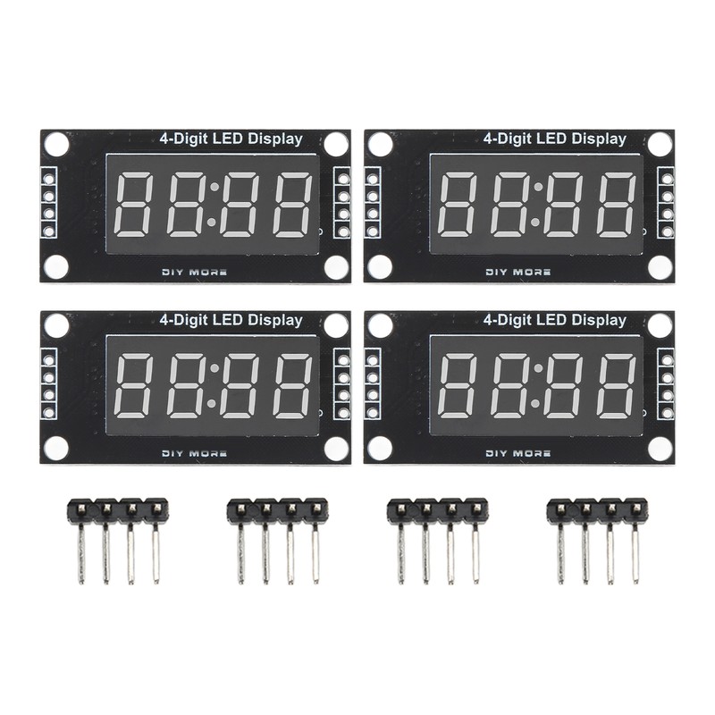 4 Sets Digital Tube Display Module LED 4 Digit 7