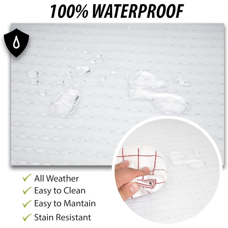 ZONETECH All Weather Full Rubber Clear Car Interior Floor Mats
