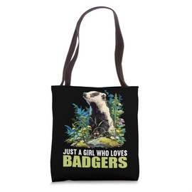 Just a Girl who loves Badgers Badger Tote Bag