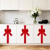 Bcxfbxd 6 Pcs Large Christmas Cabinet Ribbons Bows Xmas Door