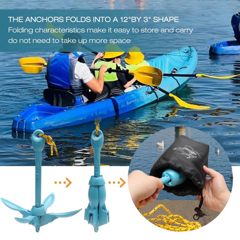 BocBoz Kayak Anchor Boat Anchor for Kayaks, Canoes, SUP Paddle