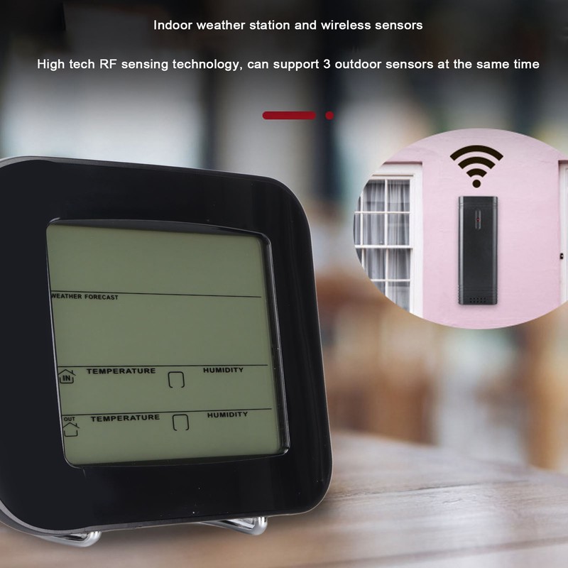 Wireless Weather Station Indoor Outdoor Thermohygrometer Electronic Digital Clock TS‑73