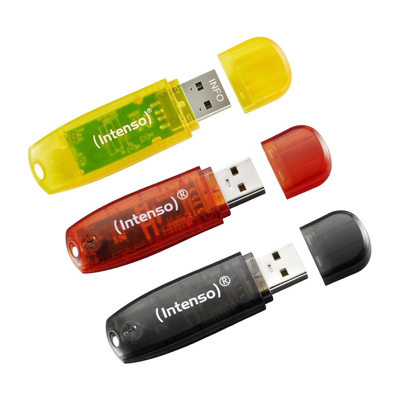 Intenso Rainbow Line USB 2.0 Flash Drive 3 x 32