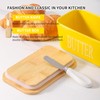 Hasense Porcelain Butter Dish with Lid, Ceramic Butter Dish with