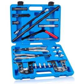 Devvicoo Valve Spring Compressor and Valve Guide Removal Tool Set - Universal OHV/OHC Engine Kit, No Head Removal, Steel Construction with 5mm, 6mm, 7mm, 8mm, 10mm, 11.5mm Adapters