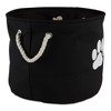 Bone Dry Pet Storage Collection Collapsible Bin, Black, Small Round